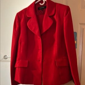 Kasper Red Skirt Set Bold and Sophisticated